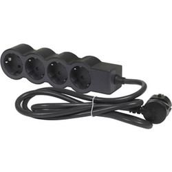 Πολύπριζο Legrand 4 Θέσεων με Καλώδιο 1.5m Μαύρο-Γκρι