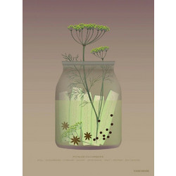 Πόστερ Pickled Cucumbers VV-F2014600M 30x40cm Taupe-Multi Vissevasse Κάθετοι Χαρτί