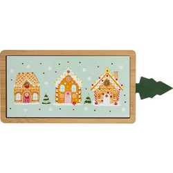 Ladelle Πιατέλα 33x11cm Γαλάζια Μπαμπού/Κεραμική Gingerbread Dasher Σε Συσκευασία Δώρου