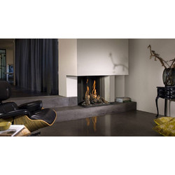 Barbas Bellfires Smart Bell Panorama 45/45 Ενεργειακό Τζάκι Κασέτα Αερόθερμο Αερίου 5.5kW