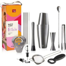 Εργαλεία Κοκτέιλ Bar In A Box (Σετ 14Τμχ) 7889364 Inox Vacu Vin Ανοξείδωτο Ατσάλι