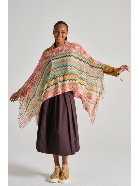 MISSONI Πόντσο Zigzag-Woven Fringed QPAAVID9971 0001