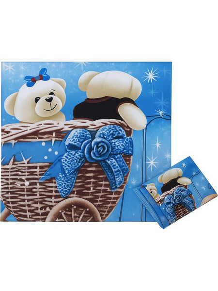 Beboulino Dreams Βρεφικό Σεντόνι Λίκνου Βαμβακερό 60x100 Blue
