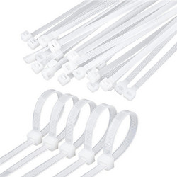 Πλαστικά Δεματικά Καλωδίων 100x2.5mm Λευκά Σετ 100 Τεμαχίων