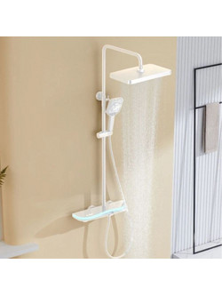 Στήλη Ντουζ με led φωτισμό σε λευκό χρώμα-19005-WH