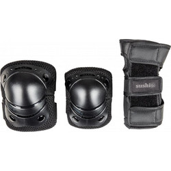 SUSHI 3-Pack YOUTH SKATE PROTECTION Black