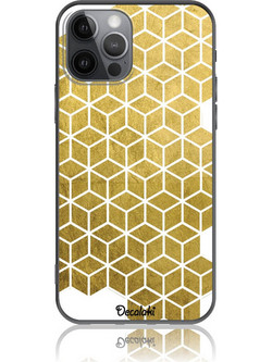 Gold Cubes Θήκη Κινητού Σχέδιο 50038 - iPhone, iPhone 12 Pro, Soft TPU Case