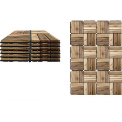 Πλακάκια Δαπέδου ArteLibre Καφέ Ξύλο/Πλαστικό 30x30x1.9cm 6Τμχ