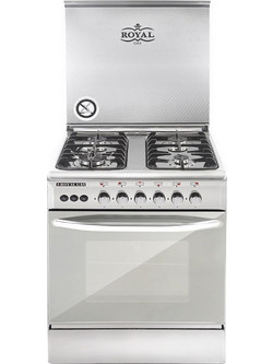 Din-Gas Royal 9604SF Κουζίνα Αερίου 71lt με Εστίες Αερίου 60cm Inox