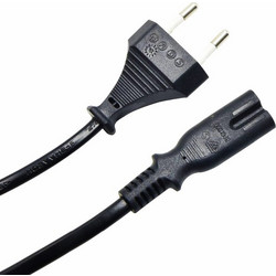 POWERTECH Καλώδιο τροφοδοσίας Euro VDE 2x0.5mm PVC, copper, 1.5m
