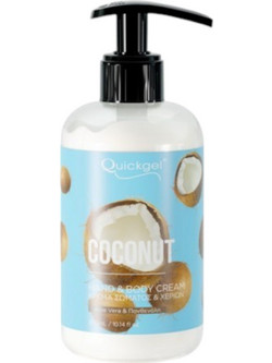 Quickgel Coconut Hand & Body Ενυδατική Κρέμα Σώματος 300ml