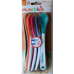 Munchkin White Hot Safety Spoons Σετ Βρεφικά Κουτάλια 4m+ Πολύχρωμα 2τμχ