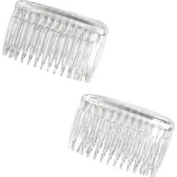 Ro Accessories Χτενάκι Νο 12-0038 Διάφανο 7cm Σετ 2τμχ