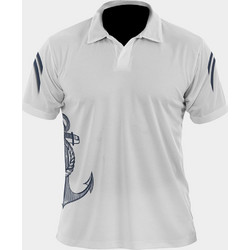 T-Shirt Πόλο - Marine Anchor (STOCK) Λευκό