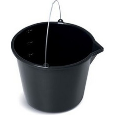 Κουβάς Πλαστικός με Χείλος 12lt PROSPERPLAST KBU12L-S411 O31x24Ycm Μαύρος