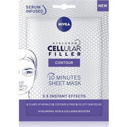 Nivea Hyaluron Cellular Filler Contour Sheet Μάσκα Προσώπου για Ενυδάτωση με Υαλουρονικό