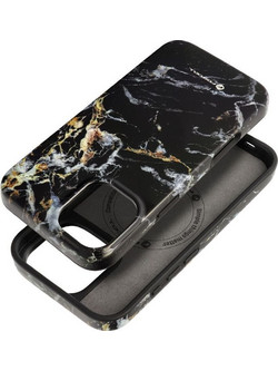 FORCELL F-Protect Mirage, Military Drop-Tested Case Compatible With Magsafe For Iphone 16 Plus Black marble
