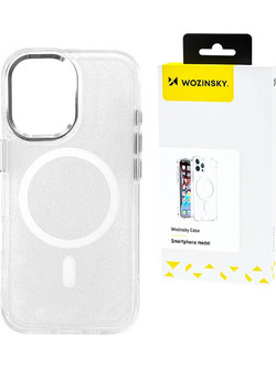 Wozinsky Glitter Case With Mag Safe For Samsung Galaxy S24 Fe - Clear With Glitter - (Wozinsky Glitter Case Magsafe Samsung Galaxy S24 Fe White)