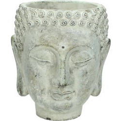 Zaros Κασπώ Βούδας Τσιμεντένιο Γκρι 15x14x17cm WER-6166