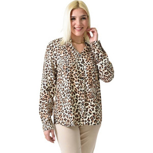 Πουκάμισο ασύμμετρο με animal print Animal Print 26214 Πουκάμισο ασύμμετρο με animal print Animal Print 26214