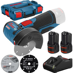 Bosch GWS 12V-76 (2x3.0Ah) 06019F200B Γωνιακός Τροχός Μπαταρίας 12V 76mm 2x3Ah