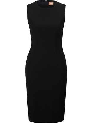 Hugo Boss Dirulah Midi Βραδινό Φόρεμα Μαύρο 50500498-001