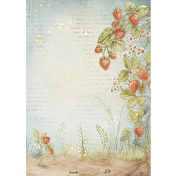 STAMPERIA ΡΙΖΟΧΑΡΤΟ DECOUPAGE A4 21X29,7CM HIDDEN GROVE STRAWBERRIES