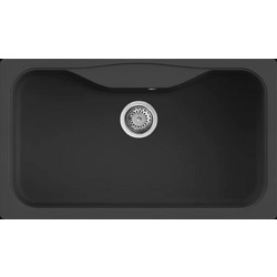 Elleci Fox 360 Ένθετος Νεροχύτης Γρανίτη Nero 86x50cm