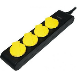 Πολύπριζο LogiLink (LPS212) 1.4m x4 Schuko - Μαύρο/Kίτρινο LPS212