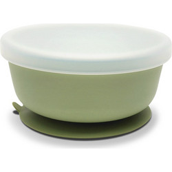 Lorelli Μπολ Σιλικόνης με Καπάκι και Βεντούζα Nature Green 10230640004
