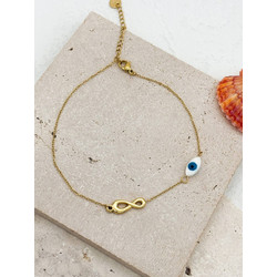 Βραχιόλι Ποδιού Gold Infinity ΚΩΔ: AK133