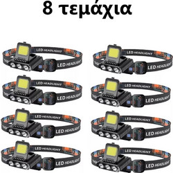 Strong Max LED Φακός Κεφαλής 35 COB & 1 XPE LED & Αισθητήρα Κίνησης 2800 Lumens TC-246 8τμχ