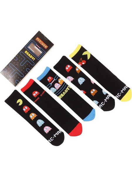 P.A.C Pac-Man Ανδρικές Κάλτσες Μαύρες 5Pack