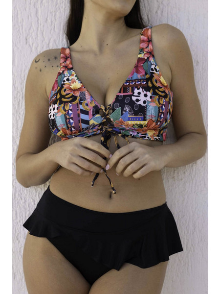 Top μαγιό plus size διπλής όψεως