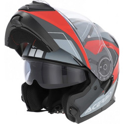 Acerbis Serel Black / Red Κράνος Μηχανής Flip-Up 1550gr