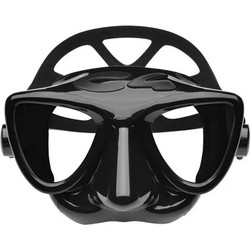 C4 Plasma Μάσκα Θαλάσσης Full Face Μαύρη with Mirror Lenses