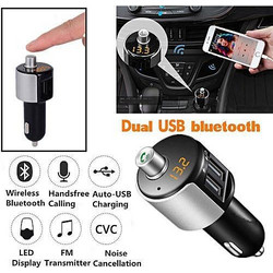 Mini Bluetooth Kit Modulator MP3 Player Handsfree Με Οθόνη LCD + Φορτιστής Αυτοκινήτου 2 x USB 2A