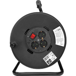 POWERTECH μπαλαντέζα με βάση PT-917, 3x schuko, 16A, 50m, μαύρη