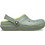 Crocs Ανατομικές Χειμερινές Παιδικές Παντόφλες για Αγόρι με Γούνα Πράσινο Mint 207009-308