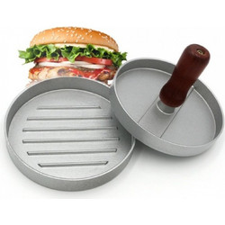 Πρέσα για Βurger με Ξύλινο Χερούλι 12cm Διάμετρος