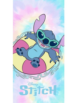Disney Lilo & Stitch Rainbow Waves Πετσέτα Θαλάσσης Microfiber 70x140cm