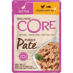 Wellness Core Kitten Grain Free Purely Pate with Chicken & Tuna 85gr