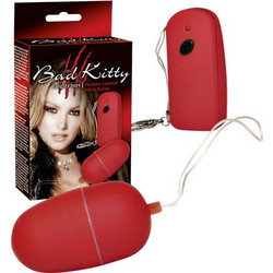 Bad Kitty Vibro Bullet Δονητής Egg για Ζευγάρια με Τηλεχειριστήριο Κόκκινος