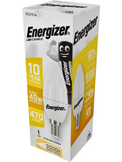 Energizer BEC LED Λάμπα Κερί 4.9W E14 470lm 3000K Θερμό Λευκό