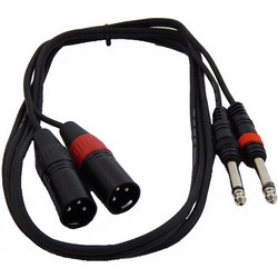 BridgeCable TPC-022 | Καλώδιο 2 Χ Jack 6,3mm σε 2 XLR Αρσενικά, 1.5m
