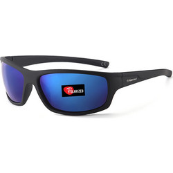 American Optical PL66 Αθλητικά Γυαλιά Ηλίου Oversized Κοκάλινα Μαύρα με Μπλε Polarized Φακό