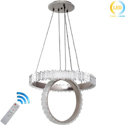 Keskor Κρεμαστό Φωτιστικό Οροφής LED 130W Φ52-Φ38cm Γκρι 541000