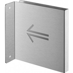 Πινακίδα σήμανσης βέλος αριστερά 120x120 mm ανοξείδωτη κάθετη κολλητή THIRARD (00462387)