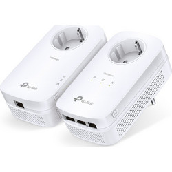 TP-Link TL-PA8033PKIT Powerline Διπλό Kit για Ενσύρματη Σύνδεση με 3 Θύρες Ethernet & Passthrough Πρίζα
