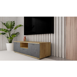TV ECO-803 120cm μελί-μαύρη πέτρα
